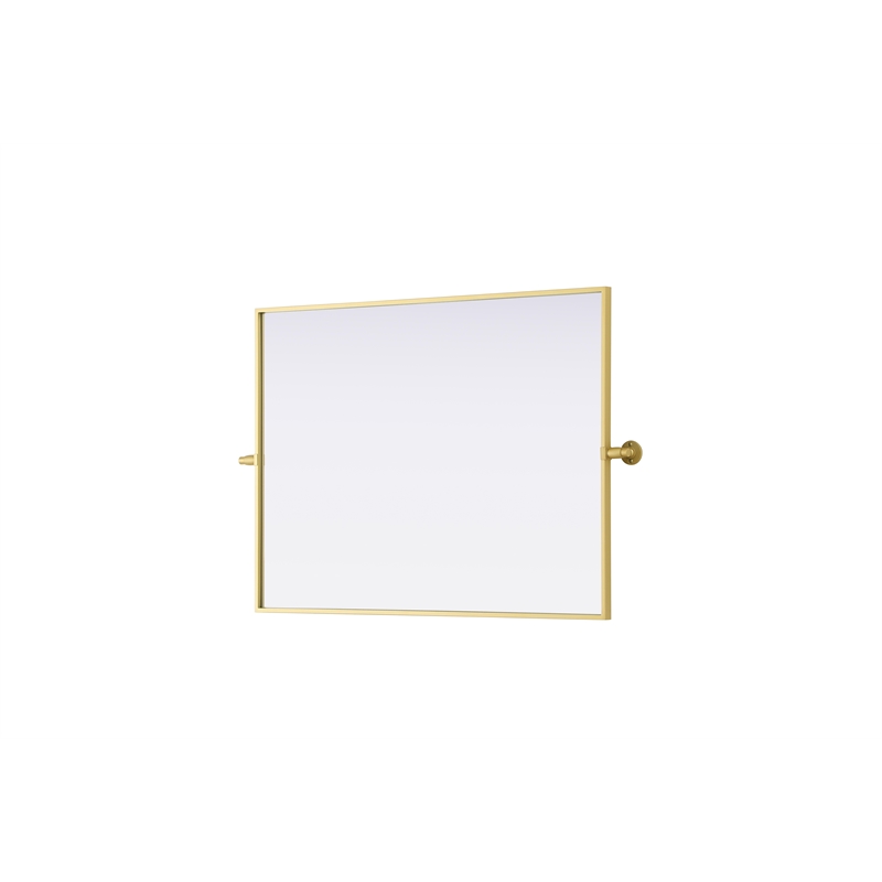 Elegant Kitchen And Bath Amoura 27X36 Pivot Mirror in Brass