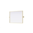 Elegant Kitchen And Bath Amoura 27X36 Pivot Mirror in Brass