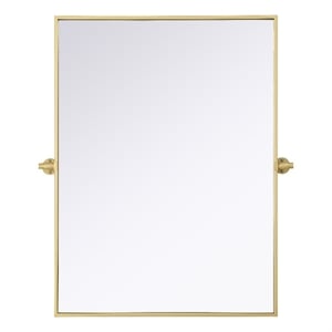 Elegant Kitchen And Bath Amoura 27X36 Pivot Mirror in Brass
