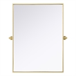 Elegant Kitchen And Bath Amoura 27X36 Pivot Mirror in Brass