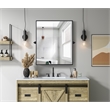 Elegant Kitchen And Bath Amoura 30X36 Pivot Mirror in Black