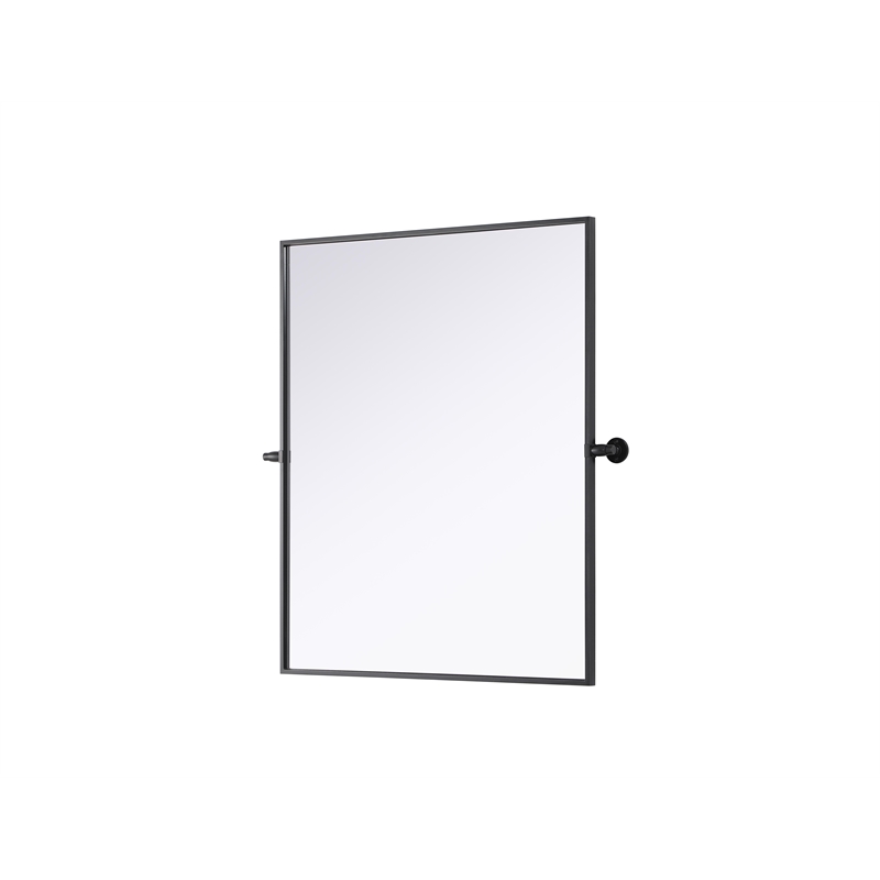 Elegant Kitchen And Bath Amoura 30X36 Pivot Mirror in Black