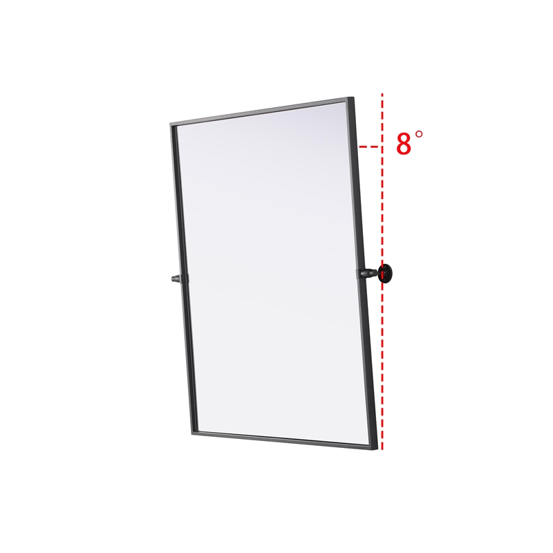 Elegant Kitchen And Bath Amoura 30X36 Pivot Mirror in Black