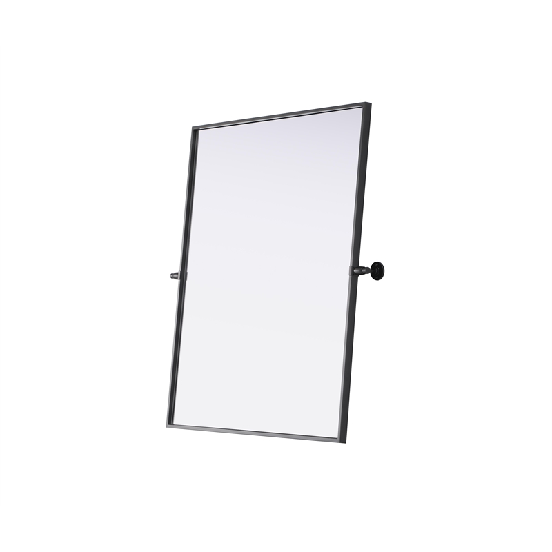 Elegant Kitchen And Bath Amoura 30X36 Pivot Mirror in Black