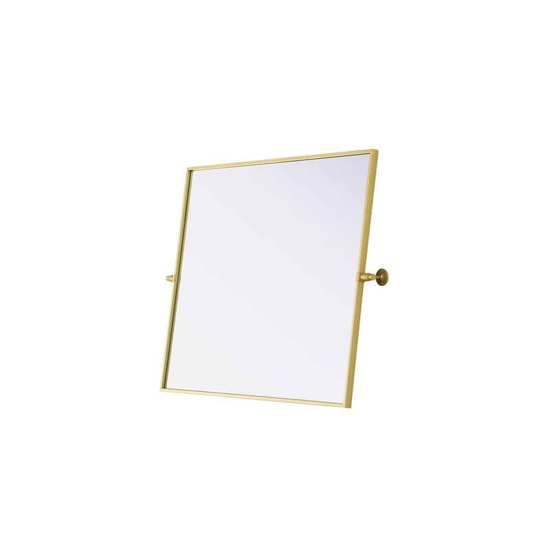 Elegant Kitchen And Bath Amoura 30X36 Pivot Mirror in Brass