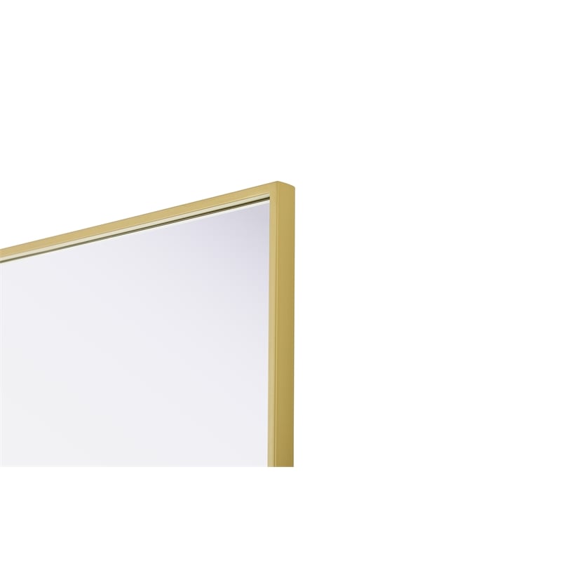 Elegant Kitchen And Bath Amoura 30X36 Pivot Mirror in Brass
