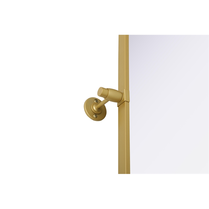 Elegant Kitchen And Bath Amoura 30X36 Pivot Mirror in Brass