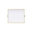 Elegant Kitchen And Bath Amoura 30X36 Pivot Mirror in Brass