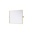 Elegant Kitchen And Bath Amoura 30X36 Pivot Mirror in Brass