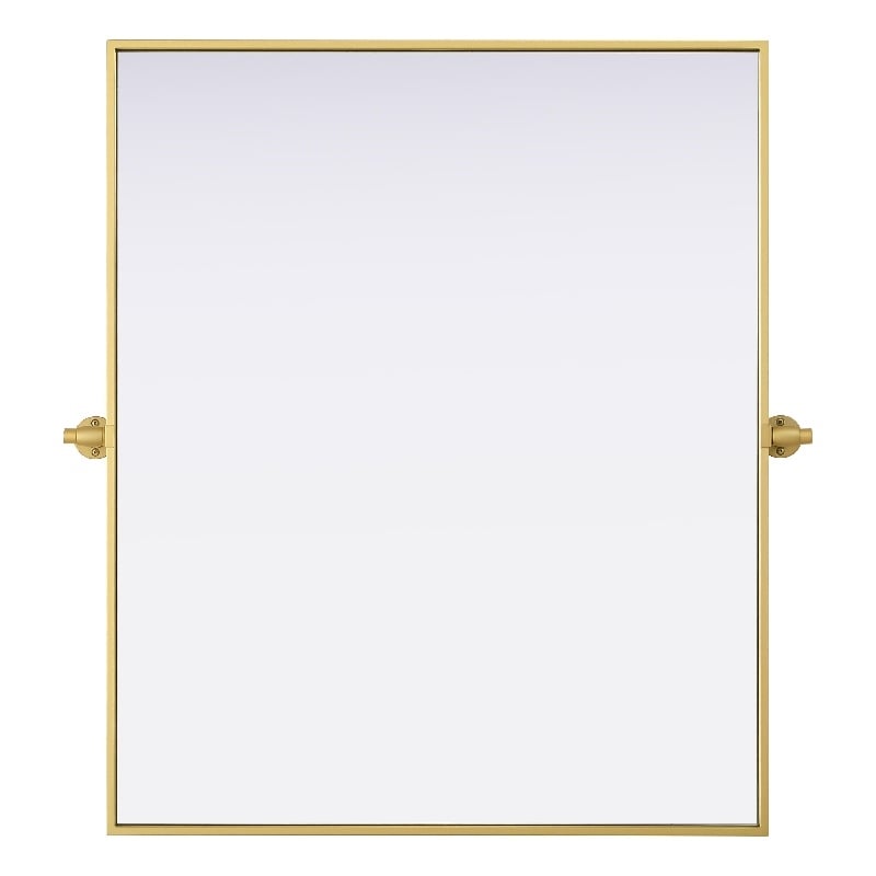 Elegant Kitchen And Bath Amoura 30X36 Pivot Mirror in Brass