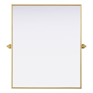 Elegant Kitchen And Bath Amoura 30X36 Pivot Mirror in Brass