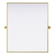 Elegant Kitchen And Bath Amoura 30X36 Pivot Mirror in Brass
