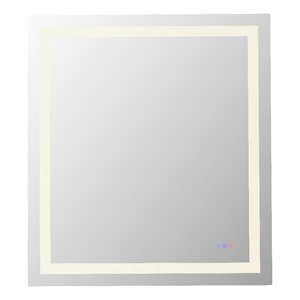 Elegant Kitchen And Bath Riven 40X36 Led Mirror in Silver