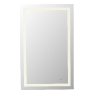 Elegant Kitchen And Bath Riven 48X36 Led Mirror in Silver
