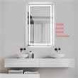 Elegant Kitchen And Bath Riven 60X36 Led Mirror in Silver