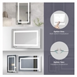 Elegant Kitchen And Bath Riven 60X36 Led Mirror in Silver