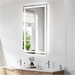 Elegant Kitchen And Bath Riven 60X36 Led Mirror in Silver