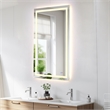 Elegant Kitchen And Bath Riven 60X36 Led Mirror in Silver