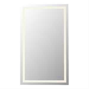 Elegant Kitchen And Bath Riven 60X36 Led Mirror in Silver