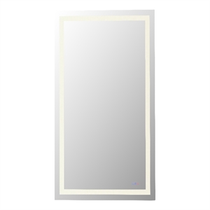 Elegant Kitchen And Bath Riven 72X36 Led Mirror in Silver