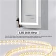 Elegant Kitchen And Bath Riven 72X42 Led Mirror in Silver