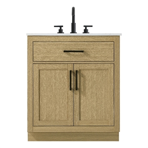 Elegant Kitchen And Bath Alden 30&quot Single Bathroom Vanity in Honey Brown