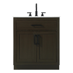 Elegant Kitchen And Bath Alden 30&quot Single Bathroom Vanity in Mocha Brown