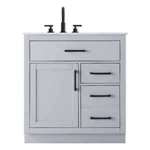 Elegant Kitchen And Bath Alden 32&quot Single Bathroom Vanity in Grey