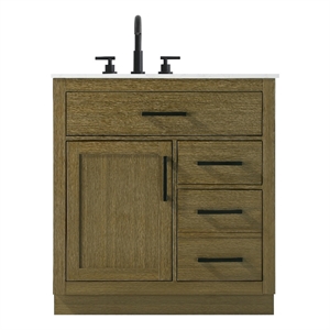 Elegant Kitchen And Bath Alden 32&quot Single Bathroom Vanity in Chestnut Brown