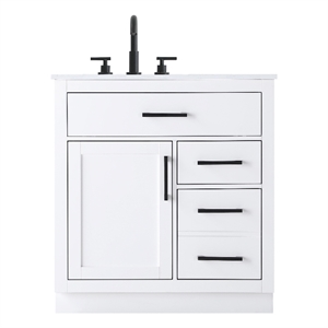 Elegant Kitchen And Bath Alden 32&quot Single Bathroom Vanity in White