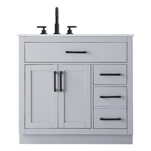 Elegant Kitchen And Bath Alden 36&quot Single Bathroom Vanity in Grey