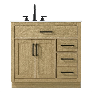 Elegant Kitchen And Bath Alden 36&quot Single Bathroom Vanity in Honey Brown