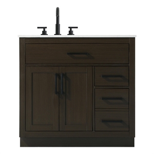Elegant Kitchen And Bath Alden 36&quot Single Bathroom Vanity in Mocha Brown