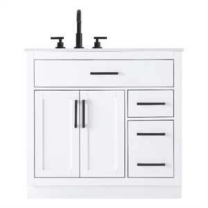 Elegant Kitchen And Bath Alden 36&quot Single Bathroom Vanity in White