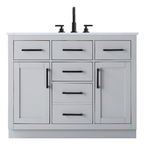 Elegant Kitchen And Bath Alden 42&quot Single Bathroom Vanity in Grey
