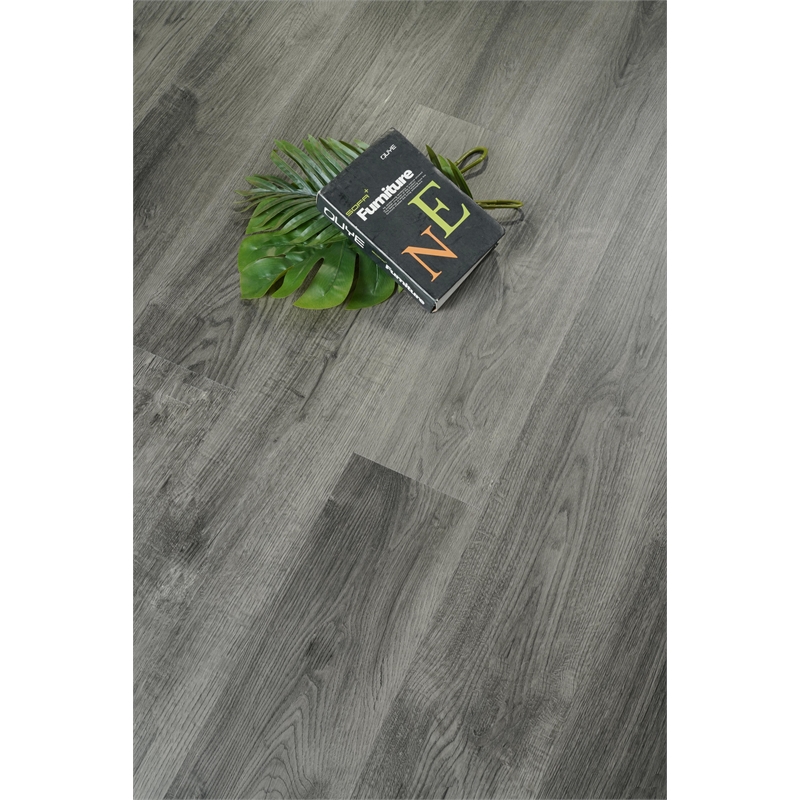 Elegant Kitchen And Bath Luxury Vinyl Flooring in Shadow Oak Grey