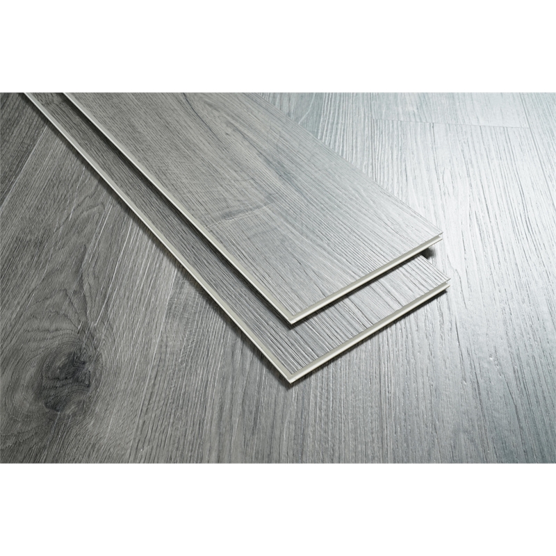 Elegant Kitchen And Bath Luxury Vinyl Flooring in Shadow Oak Grey