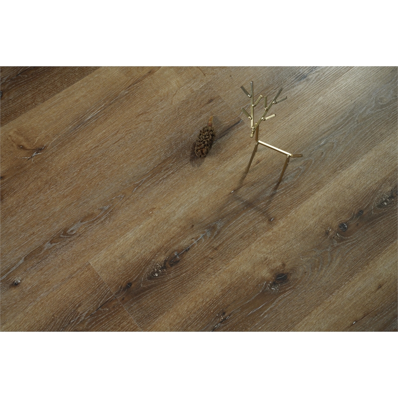 Elegant Kitchen And Bath Luxury Vinyl Flooring in Hickory Oak