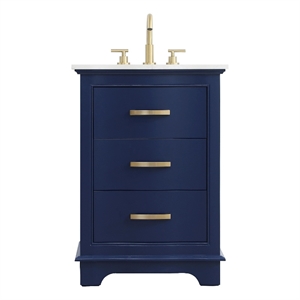 Elegant Kitchen And Bath Knox 24&quot Single Bathroom Vanity in Blue