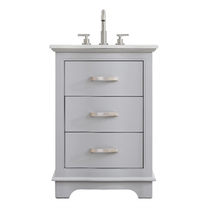 Elegant Kitchen And Bath Knox 24&quot Single Bathroom Vanity in Grey