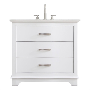 Elegant Kitchen And Bath Knox 36&quot Single Bathroom Vanity in White