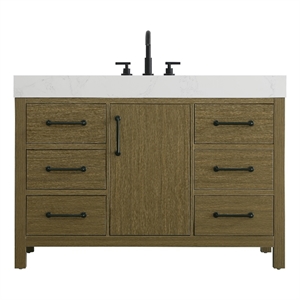 Elegant Kitchen and Bath 48&quot Single Bathroom Vanity in Chestnut Brown
