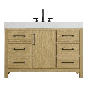 Elegant Kitchen and Bath 48&quot Single Bathroom Vanity in Honey Brown