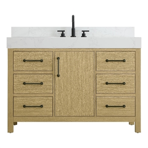 Elegant Kitchen and Bath 48&quot Single Bathroom Vanity in Honey Brown