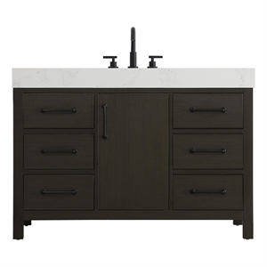 Elegant Kitchen and Bath 48&quot Single Bathroom Vanity in Mocha Brown