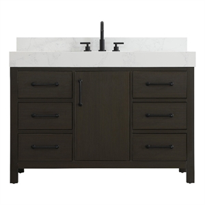 Elegant Kitchen and Bath 48&quot Single Bathroom Vanity in Mocha Brown