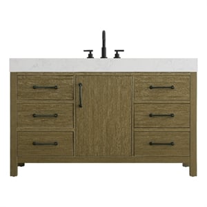 Elegant Kitchen and Bath 54&quot Single Bathroom Vanity in Chestnut Brown
