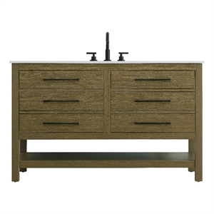 Elegant Kitchen and Bath 54&quot Single Bathroom Vanity in Chestnut Brown
