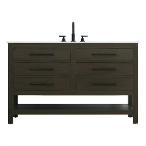 Elegant Kitchen and Bath 54&quot Single Bathroom Vanity in Mocha Brown
