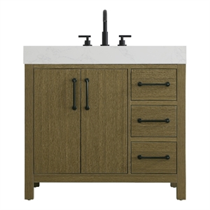 Elegant Kitchen and Bath 36&quot Single Bathroom Vanity in Chestnut Brown